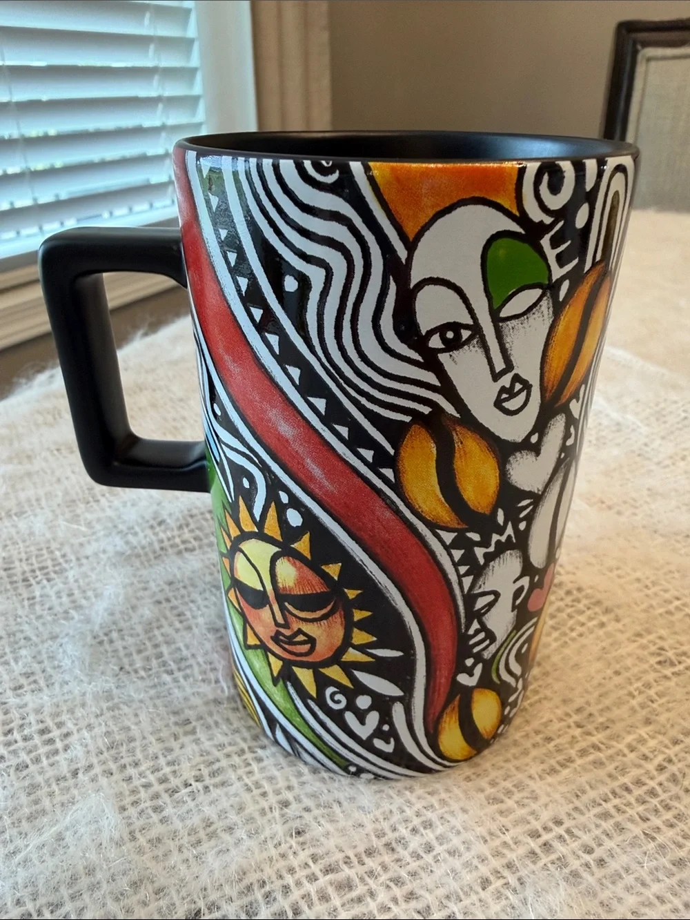 Starbucks Coffee Limited Laolu Senbanjo 2018 Coffee Mug Cup 12 oz Black